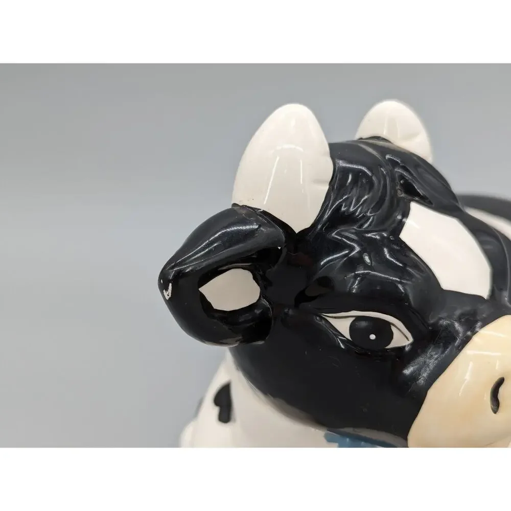 Vintage Ceramic Black White Farm 11